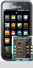 Réparation du lecteur de la carte sim sur le Samsung Galaxy S 1 i9000