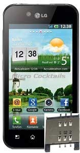 Réparation Lecteur Sim LG Optimus 2X Réparation de Lecteur Carte Sim LG Optimus 2X