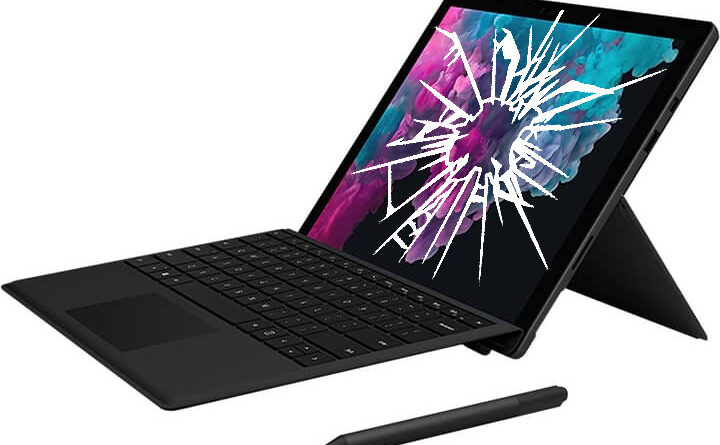 reparation ecran casse vitre fissurée microsoft surface pro 7